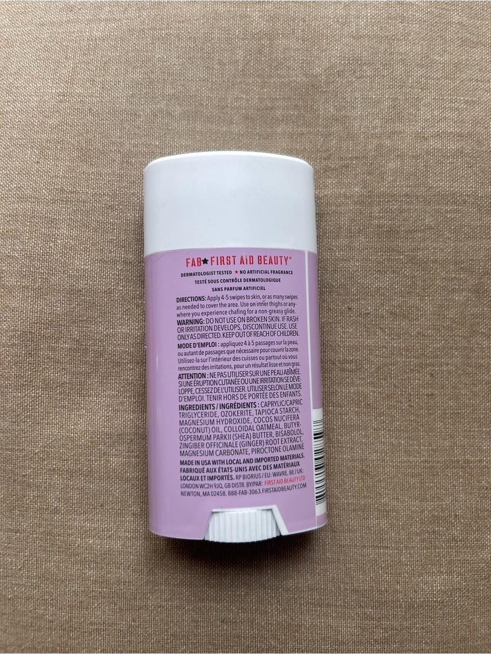 First Aid Beauty Anti-Chafe Stick in Pink and White Packaging - Picture 2 of 6